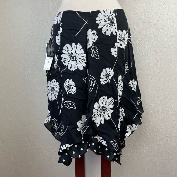 NWT Jones New York Silk Floral Skirt Size 8 - Picture 1 of 6